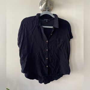 Moa Moa Classic Black Short Sleeve Shirt Size Large